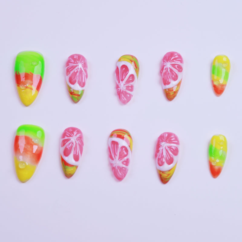 Grapefruit Zest | 3D Ombre Fruit | Almond