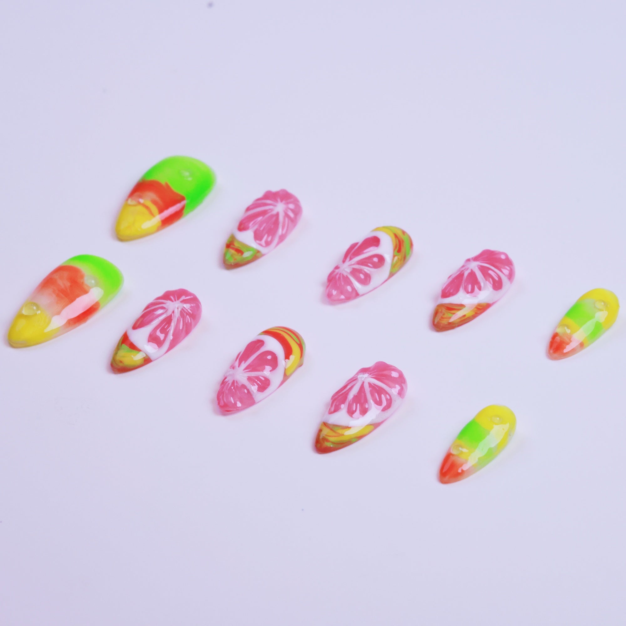 Grapefruit Zest | 3D Ombre Fruit | Almond