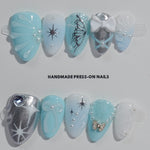 Frosted Butterfly Dream | Short Almond