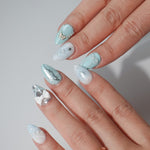 Frosted Butterfly Dream | Short Almond